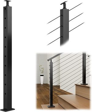 Wire Balustrade Post, Stair Holes