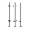 Round Glass Post with Clamps, 316